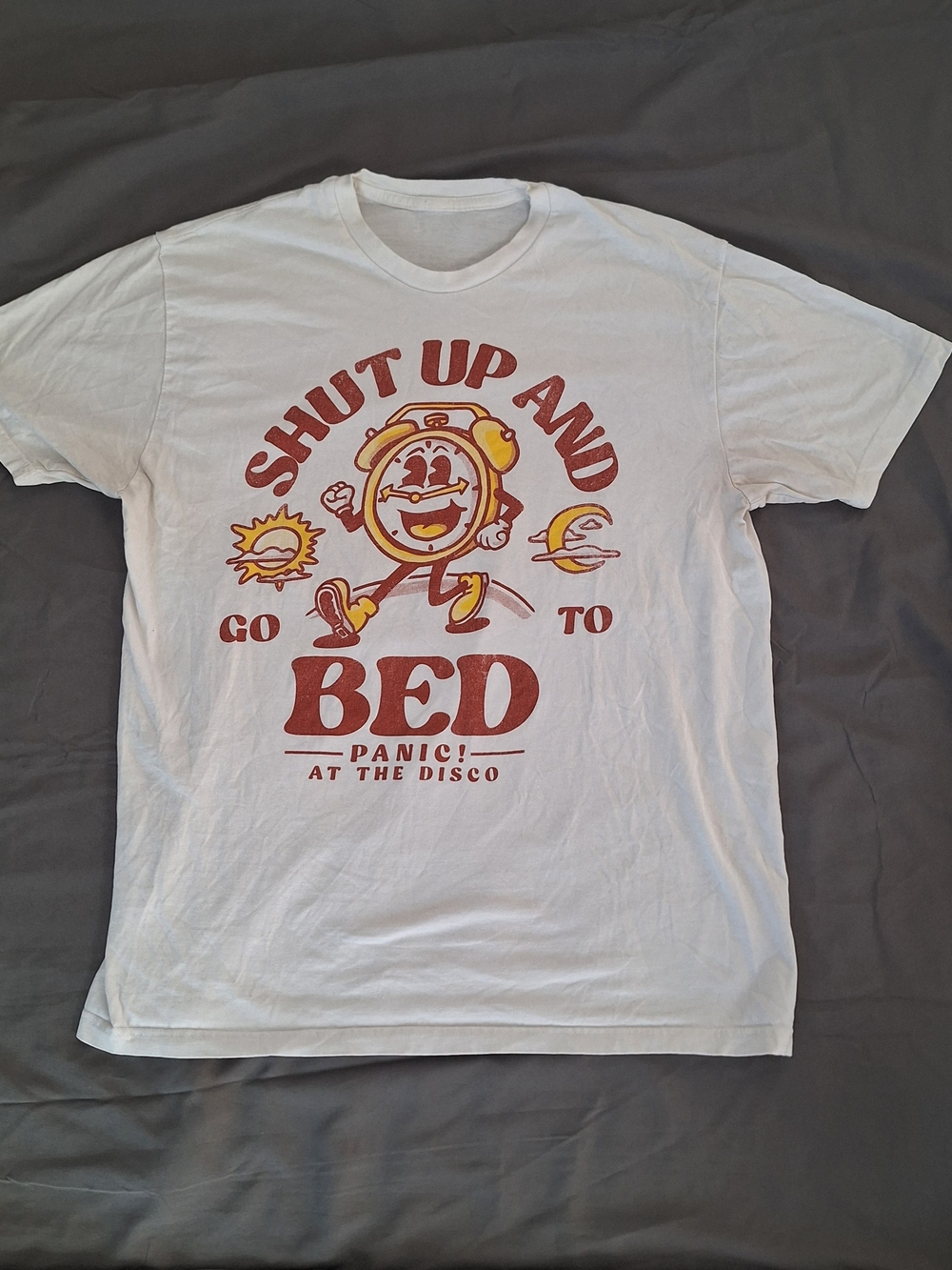 Shut Up And Go To Bed Panic At The Disco White TShirt No Tags
